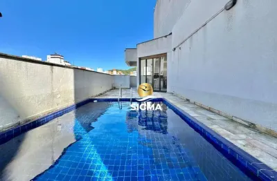 Cobertura com 4 dormitórios sendo 2 suítes  à venda, 180 m² por r$ 1.500.000 - pitangueiras - guarujá/sp