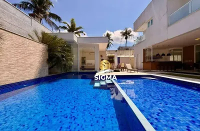 Casa com 5 suítes à venda, 453 m² por r$ 4.800.000 - jardim acapulco - guarujá/sp.