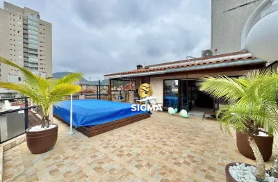 Cobertura com 3 dormitórios sendo 2 suítes  à venda, 200 m² por r$ 750.000 - enseada - guarujá/sp
