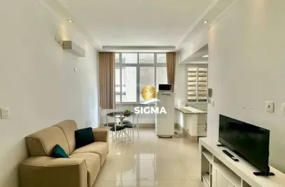 Apartamento com 1 dormitório à venda, 47 m² por r$ 280.000 - pitangueiras - guarujá/sp.