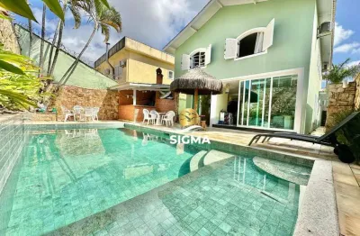 Casa com 3 dormitórios sendo 1 suíte  à venda, 364 m² por r$ 1.276.000 - enseada - guarujá/sp