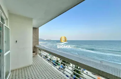 Frente mar - apartamento com 2 quartos sendo 1 suíte à venda, 150 m² por r$ 950.000 - pitangueiras - guarujá/sp.