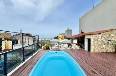 Cobertura com 4 dormitórios sendo 1 suítes  à venda, 250 m² por r$ 1.700.000 - enseada - guarujá/sp