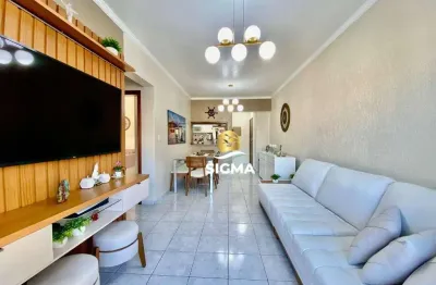 Apartamento com 2 dormitórios sendo 1 suíte à venda, 79 m² por r$ 500.000 - jardim las palmas - guarujá/sp.