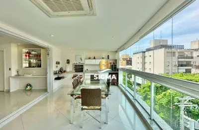 Prédio novo - apartamento com 3 suítes à venda, 157 m² por r$ 1.400.000 - enseada - guarujá/sp.