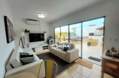 Cobertura com 3 quartos sendo 1 suíte à venda, 163 m² por r$ 800.000 - enseada - guarujá/sp.