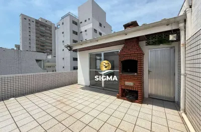 Cobertura com 4 dormitórios sendo  1 suite  à venda, 200 m² por r$ 650.000 - tombo - guarujá/sp