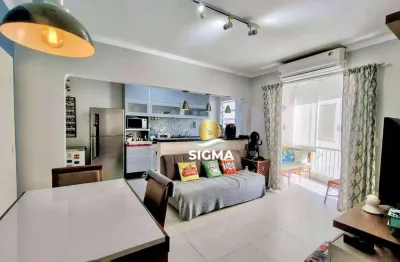 Apartamento com 1 dormitório à venda, 60 m² por r$ 390.000,00 - tombo - guarujá/sp