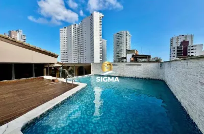 Apartamento com 3 quartos sendo 1 suíte à venda, 106 m² por R$ 450.000 - Enseada - Guarujá/SP.
