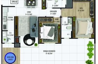 Apartamento com 2 quartos à venda na Rua Honorato Coelho da Rocha, 95, Centro, Navegantes