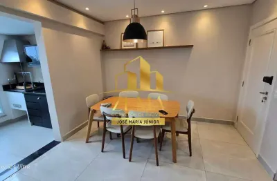 Apartamento 90m2, 03 dorms, mobiliado, ar cond., 02 vagas, cond. completo