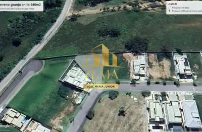 Terreno granja anita, condomínio, 640m2, maior padrão, projeto já pronto.