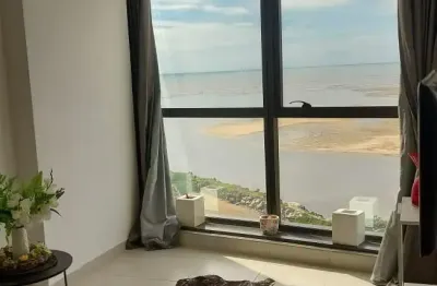 Apartamento na beira mar |60m² | 2 quartos | frente mar | lazer completo