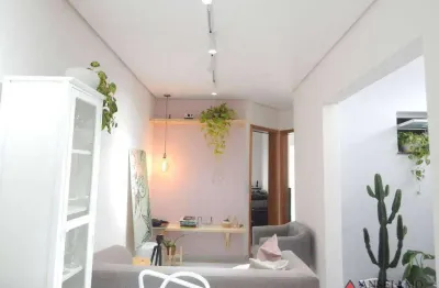 Apartamento com 2 dormitórios à venda, 46 m² por r$ 330.000,00 - vila scarpelli - santo andré/sp