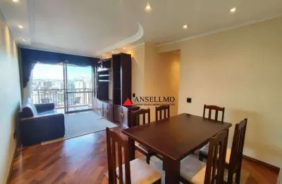 Apartamento mobiliado com 3 dormitórios para alugar, 100 m² por r$ 5.508/mês - vila bastos - santo andré/sp