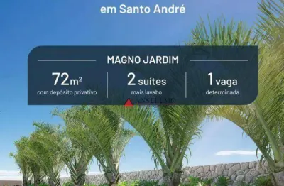 Apartamento com 2 dormitórios à venda, 72 m² por r$ 800.000,00 - jardim - santo andré/sp
