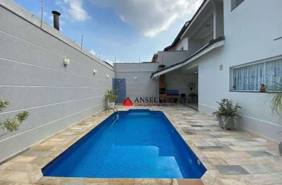 Sobrado com 3 dormitórios, sendo 3 suítes - com piscina - à venda, 297 m² por r$ 2.400.000 - parque dos pássaros - são bernardo do campo/sp