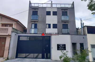 Cobertura com 2 dormitórios, 100 m² - venda por r$ 424.000,00 ou aluguel por r$ 2.374,00/mês - jardim silvana - santo andré/sp