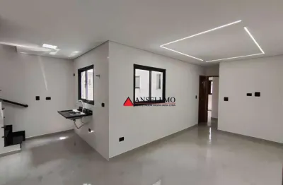 Cobertura com 2 dormitórios, 106 m² - venda por r$ 450.000,00 ou aluguel por r$ 2.680,00/mês - jardim silvana - santo andré/sp