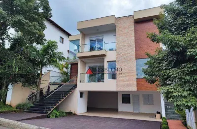 Sobrado alto padrão com 4 dormitórios para alugar, 475 m² por r$ 18.390/mês - swiss park - são bernardo do campo/sp