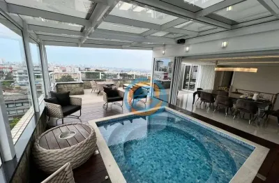 Cobertura com 3 dormitórios para alugar, 313 m² no  batel - curitiba/pr