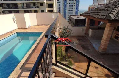 Cobertura com 4 dormitórios, 262 m² - venda por r$ 2.500.000,00 ou aluguel por r$ 10.150,00/mês - parque residencial aquarius - são josé dos campos/sp