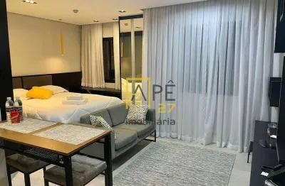 Moema - apartamento de 28m - mobiliado lindo impecavel - pronto