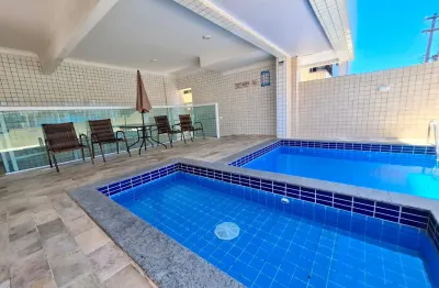 Oportunidade - apartamento 02 dormitorios, 01 suite no caiçara - praia grande - mobiliado