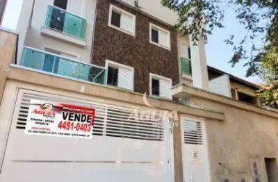 Cobertura com 2 dormitórios à venda, 46 m² + 46 m² por r$460.000 - vila pires - santo andré/sp