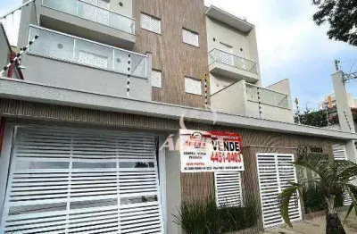 Cobertura nova com 2 dormitórios à venda, 55 m² + 55 m² por r$690.000 - santa maria - santo andré/sp
