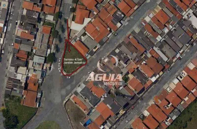 Terreno à venda, 475 m² por r$ 1.425.000,00 - jardim jamaica - santo andré/sp