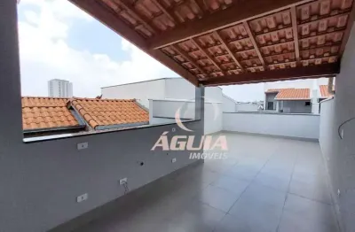 Cobertura com 2 dormitórios à venda, 50 m²+50m²  por r$ 399.000 - vila helena - santo andré/sp