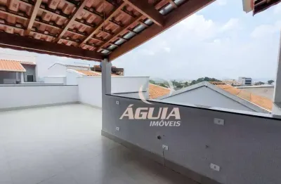 Cobertura com 2 dormitórios à venda, 52 m²+52m² por r$399.000 - vila helena - santo andré/sp