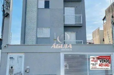 Cobertura com 3 dormitórios à venda, 44 m²+ 44 m²  por r$ 426.000 - vila tibiriçá - santo andré/sp