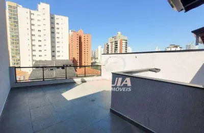 Cobertura com 2 dormitórios à venda, 39 m²+39 m²  por r$ 540.000 - jardim bela vista - santo andré/sp