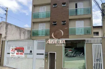 Cobertura com 2 dormitórios à venda, 43 m²+ 43 m² por r$ 382.000 - vila luzita - santo andré/sp