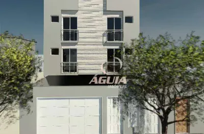 Cobertura com 2 dormitórios à venda, 48 m² + 48 m² por r$ 390.000 - vila pires - santo andré/sp