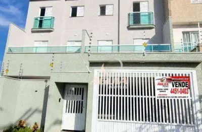 Cobertura com 2 dormitórios à venda, 49 m²+ 49 m² por r$ 456.000 - vila pires - santo andré/sp