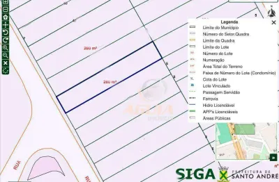 Terreno à venda, 280 m² por r$ 585.000,00 - vila américa - santo andré/sp