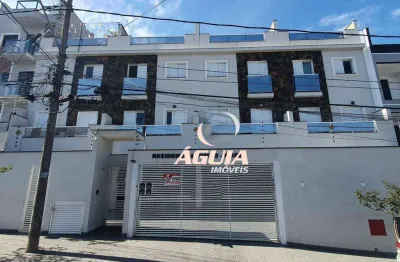 Cobertura porteira fechada, à venda, 45 m² + 45 m² por r$ 692.000 - campestre - santo andré/sp