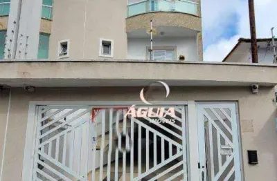 Cobertura com 3 dormitórios à venda, 70 m²+ 70 m² por r$ 615.000 - vila pires - santo andré/sp