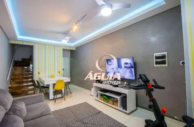 Sobrado à venda, 126 m² por r$ 665.000,00 - vila linda - santo andré/sp