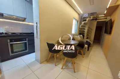 Cobertura sem condomínio, à venda, 42 m² + 42 m² de 410 mil por r$ 380.000 - vila pires - santo andré/sp