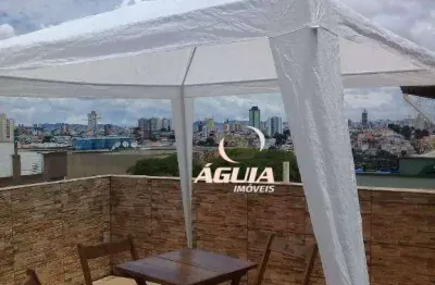 Cobertura com 3 dormitórios à venda, 79 m² por r$ 690.000,00 - vila camilópolis - santo andré/sp