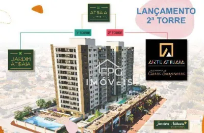 Arte atibaia - aptos com 02 dormitórios em condomínio com ampla área de lazer e excelente localização no bairro do alvinópolis em atibaia/sp