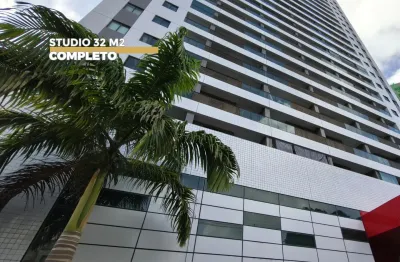 Studio Mobiliado com 1 Quarto | 32m² | Santo Amaro – Recife | Pronto para Morar | Localização Excelente