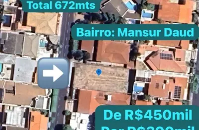 Terreno à venda, 672 m² por r$ 390.000,00 - parque residencial comendador mancor daud - são josé do rio preto/sp