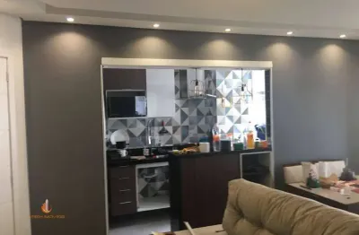 Apartamento com 57m², com  3dormitórios, sala para 2 ambientes, sacada, cozinha, 1 banheiro, área de serviço e 1 vaga !