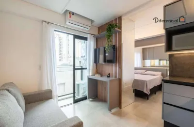 Apartamento com 1 dormitório para alugar, 24 m² por r$ 3.122,63/mês - água verde - curitiba/pr