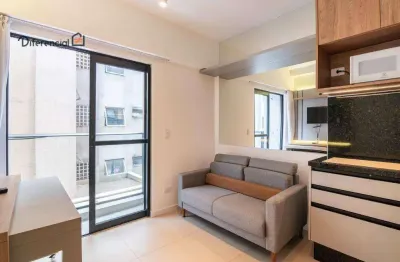 Apartamento com 1 dormitório para alugar, 28 m² por r$ 2.969,03/mês - água verde - curitiba/pr